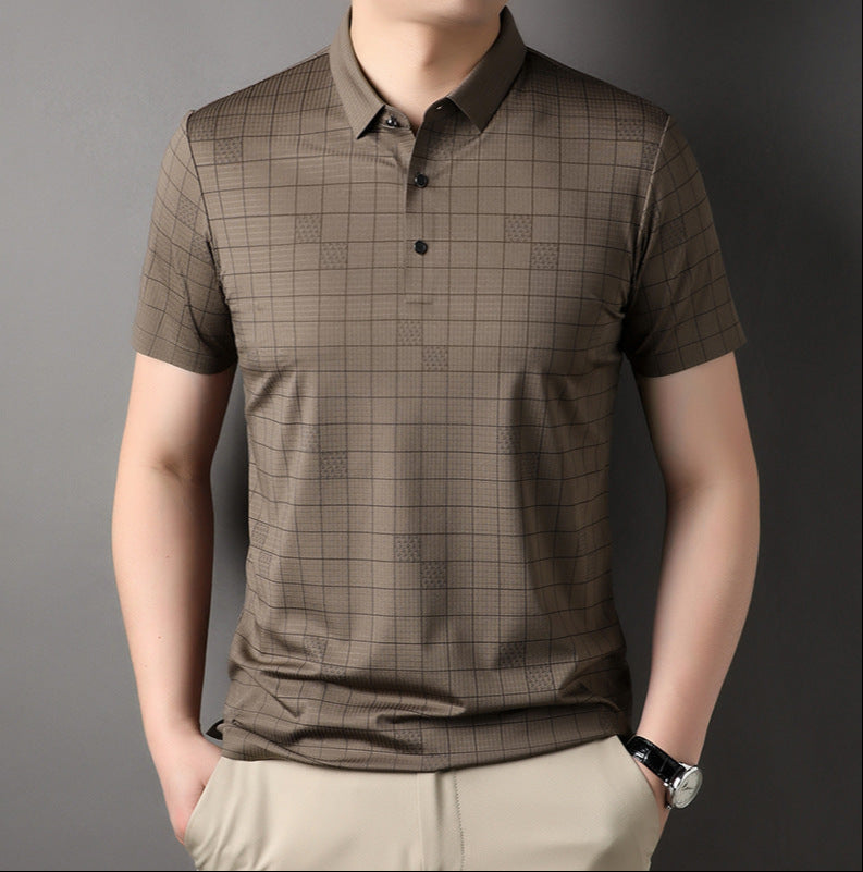 Herren Dünnes Ice-Silk Kurzarm-T-Shirt – Ideal für den Sommer
