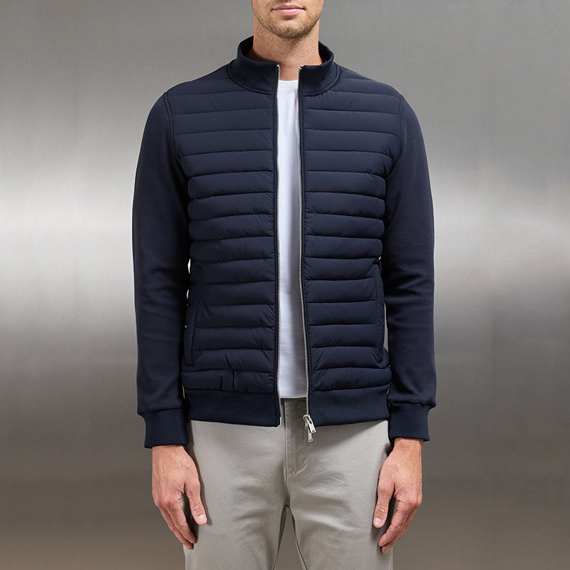 Herren Leichte Strickjacke aus Baumwollmischung mit Stehkragen | Ideal für Frühling & Herbst