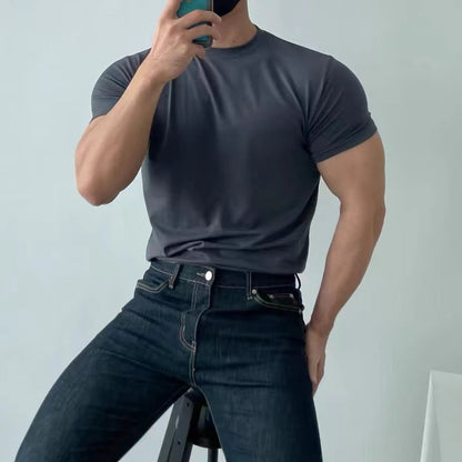 Herren Slim Fit Schnell Trocknendes Kurzarm-T-Shirt – Ideal für den Sommer