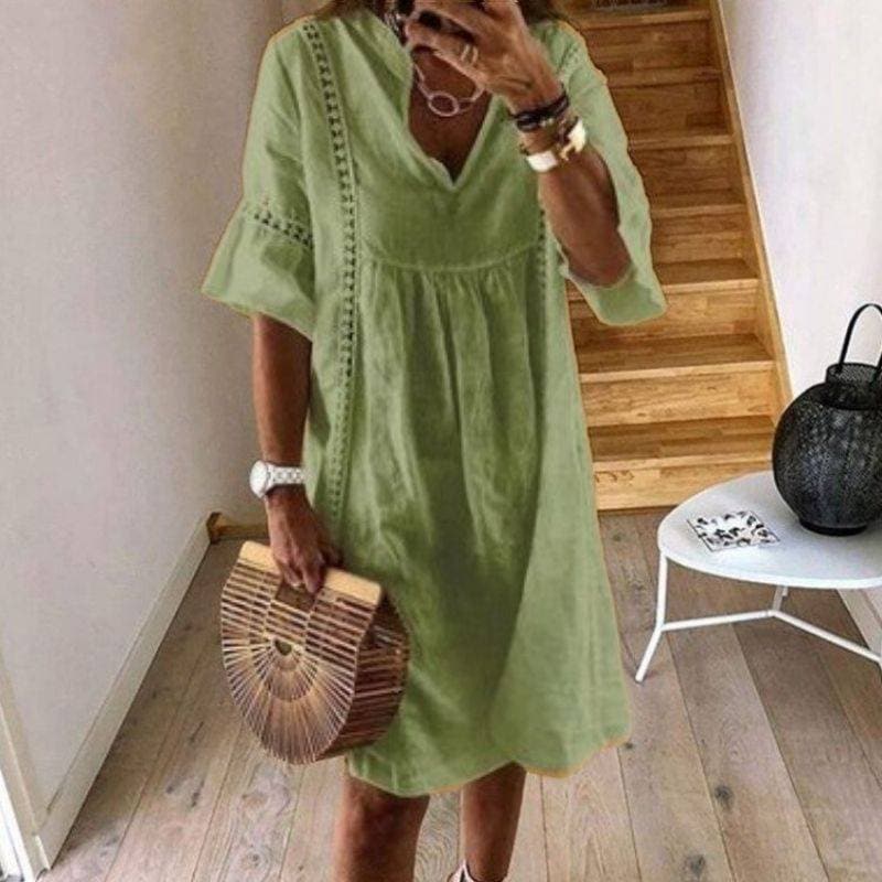 Fließendes Boho-Kleid mit Spitzendetails | Ideal für den Sommer