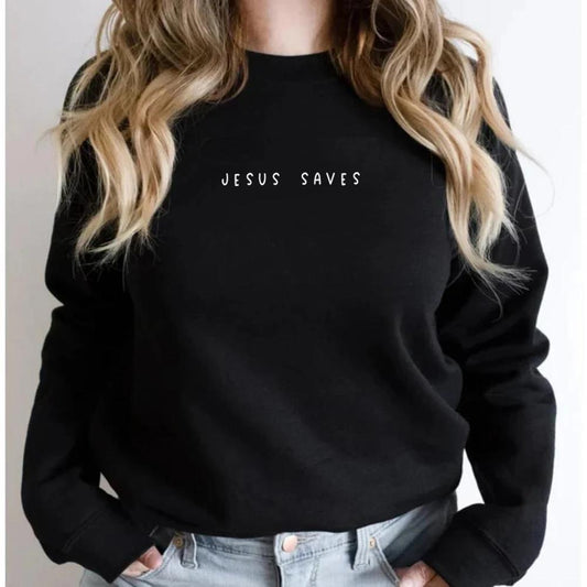 Damen Frühlings-Sweatshirt mit langen Ärmeln und christlichem Glaubensdruck