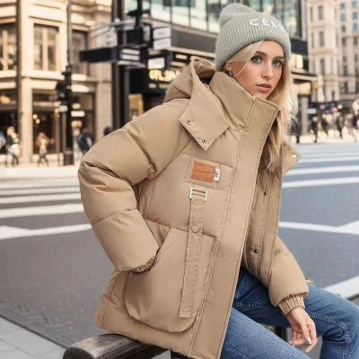Kapuzen-Pufferjacke mit Leichter Isolierung & Schlanker Passform | Ideal für Herbst & Winter