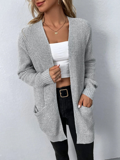 Strick-Cardigan mit Taschen – Langarm – Ideal für Herbst & Winter
