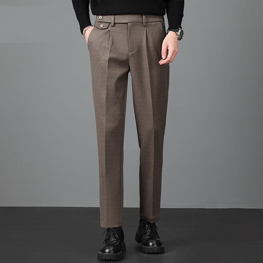 Herren-Wollmischung-Stretchhose – Perfekt für den Herbst