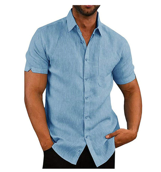 Herren Kurzarm-Shirt Sommer Leichte Baumwolle | ideal für Sommer