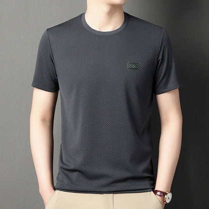 Herren Jacquard Kurzarm-Pullover – Ideal für den Sommer