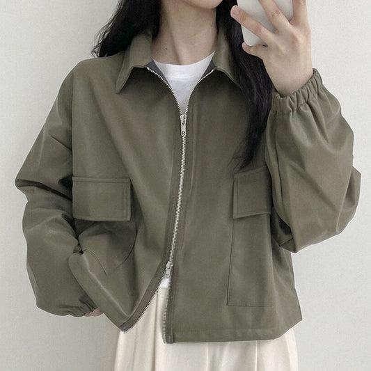 Damen Kurzjacke mit langen Ärmeln – Ideal für Frühling