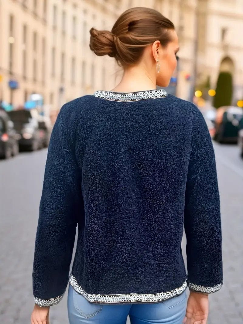 Damen Strickcardigan mit offener Front – Ideal für Winter