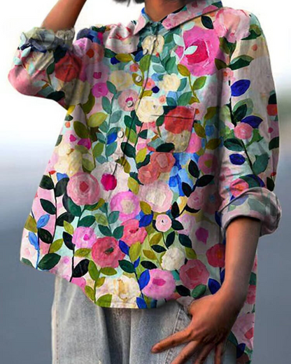 Bluse mit Blumenmuster & leichtem Stoff | Ideal für Frühling & Sommer