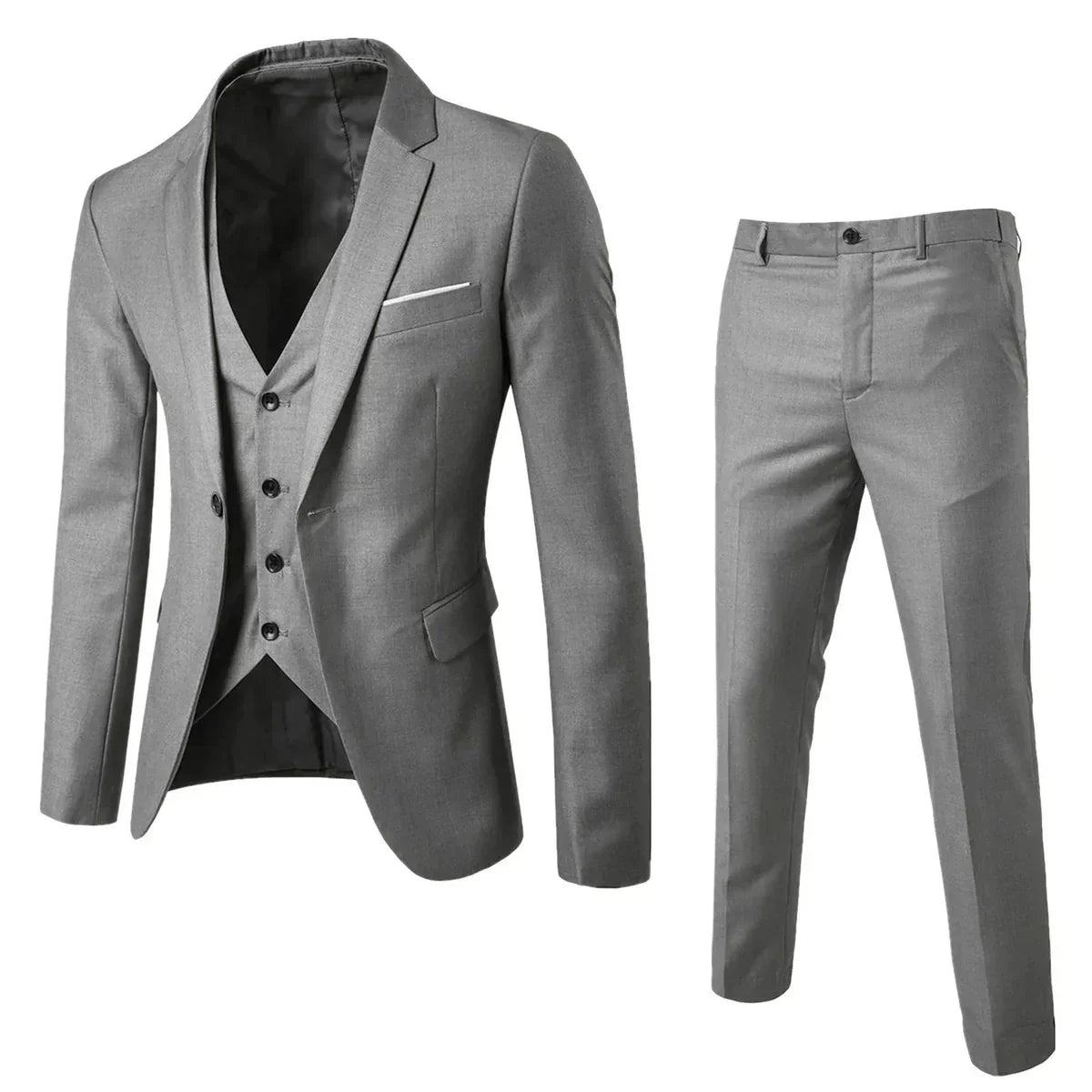 Zweiteiliger Anzug mit Weste und Hose - ideal für Herbst und Winter