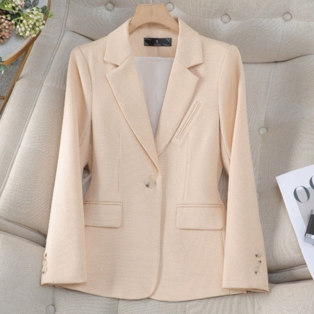 Damen Taillierter Blazer mit langen Ärmeln und Taschen | Ideal für Herbst und Winter