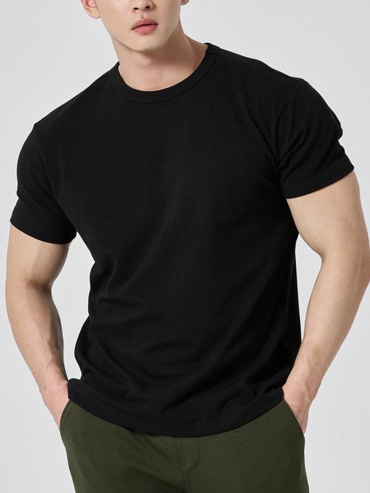 Herren Sportliches Rundhals-T-Shirt mit kurzen Ärmeln – Ideal für den Sommer