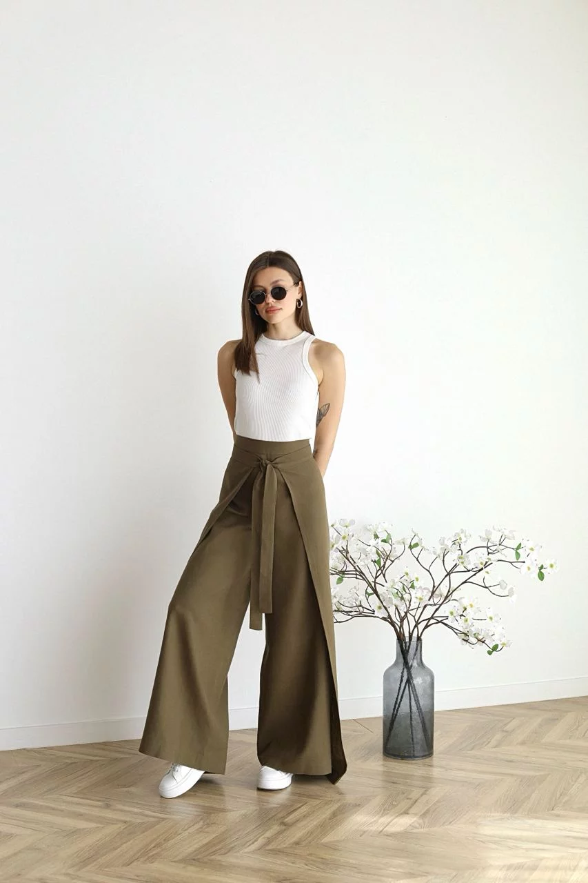 Leanna - Leinenhose mit weitem Bein