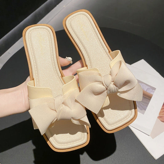 Damen Bowknot PVC Flachsandalen | Ideal für den Sommer
