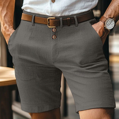 Herren Leinen-Shorts mit Knopfleiste | Ideal für den Sommer