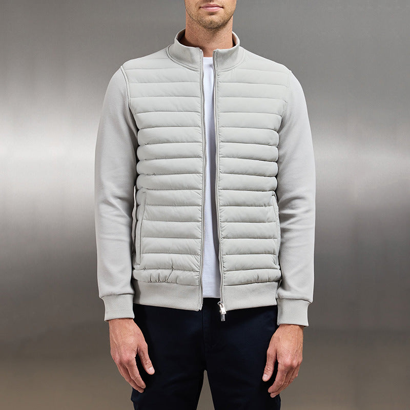 Herren Leichte Strickjacke aus Baumwollmischung mit Stehkragen | Ideal für Frühling & Herbst