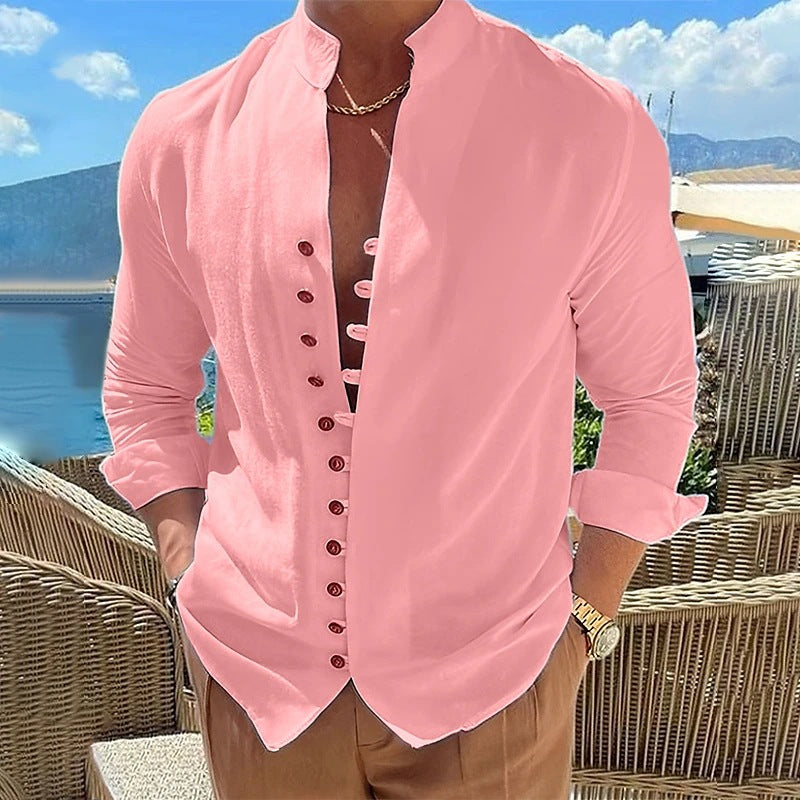 Herren Langarm Hemd - Retro Design –  Ideal für Frühling und Herbst