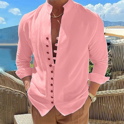 Herren Langarm Hemd - Retro Design –  Ideal für Frühling und Herbst