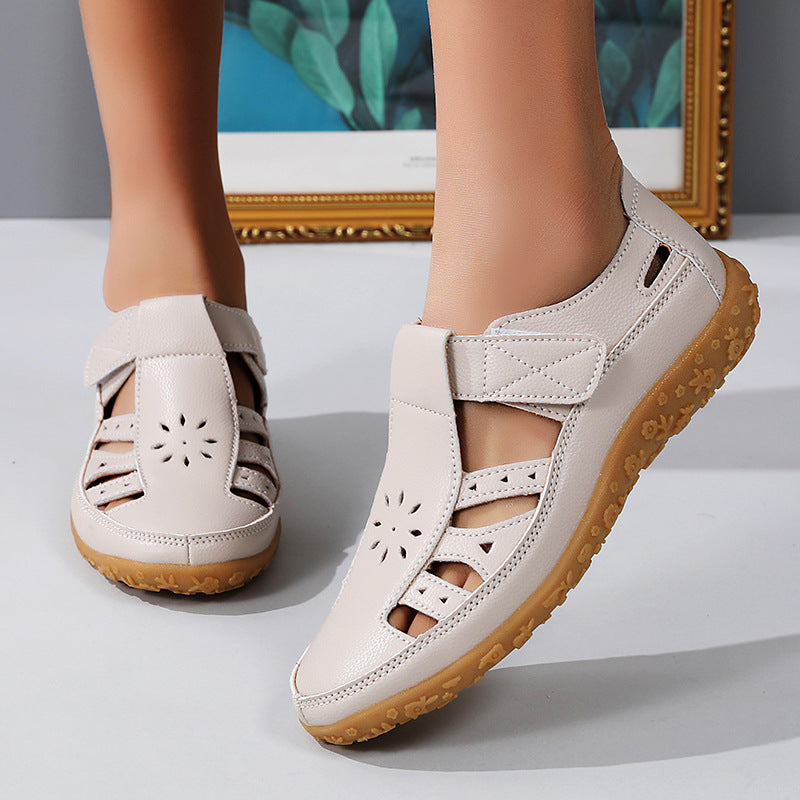 Damen Hohl-Out Beach Sandalen mit Klettverschluss | Ideal für den Sommer