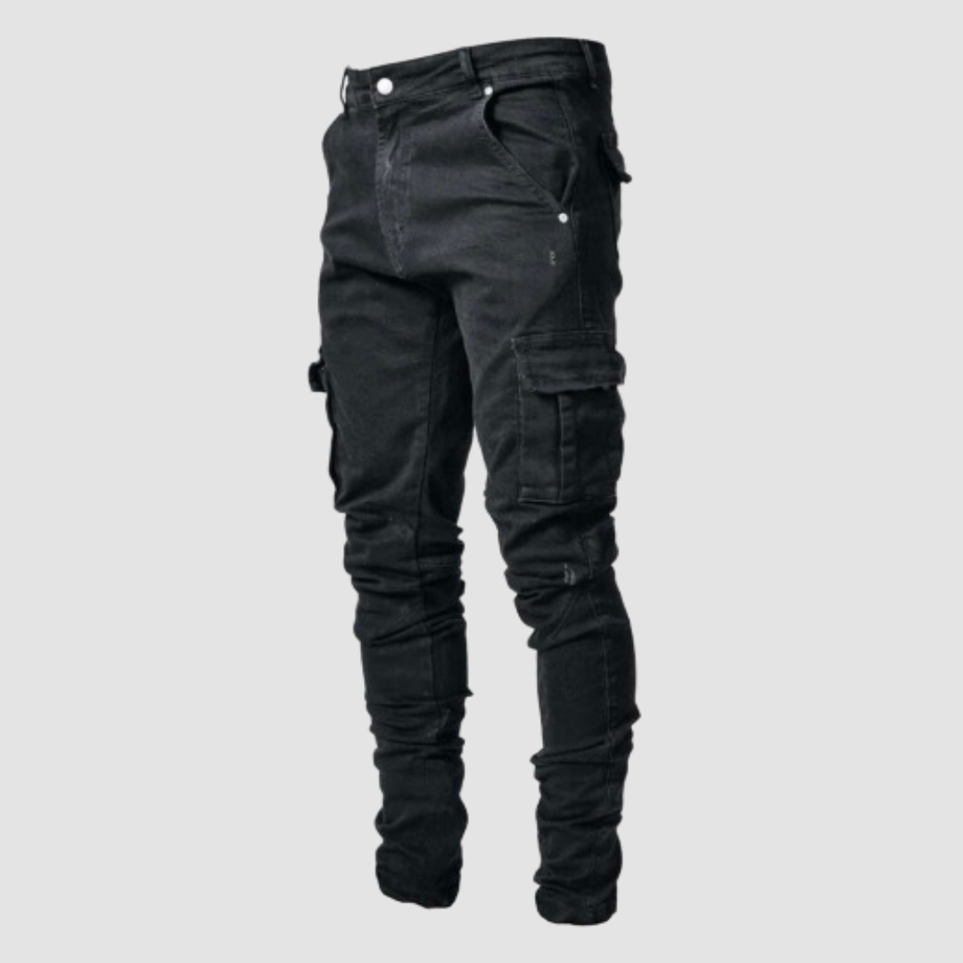 Herren-Cargo-Hose im Slim Fit mit Stretchmaterial und mehreren Taschen