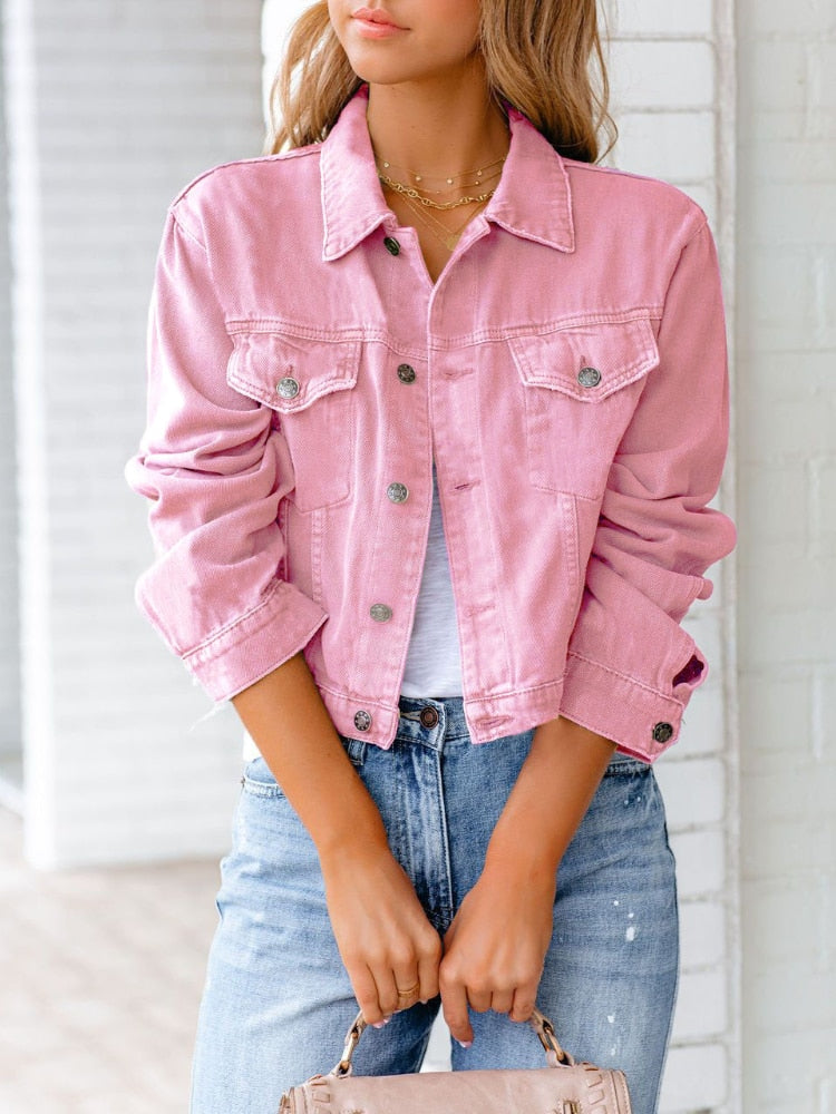Jeansjacke in lockerer Passform mit Brusttaschen und Knopfleiste | Ideal für Frühjahr/Herbst