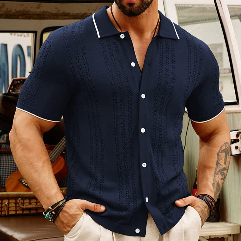 Herren Polo-Shirt mit kurzen Ärmeln und Knopfleiste - Ideal für den Sommer