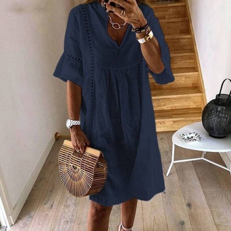 Fließendes Boho-Kleid mit Spitzendetails | Ideal für den Sommer