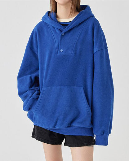 Damen Herbst-Polar-Fleece-Pullover mit lockerer Passform, Langarm und in mehreren Farben