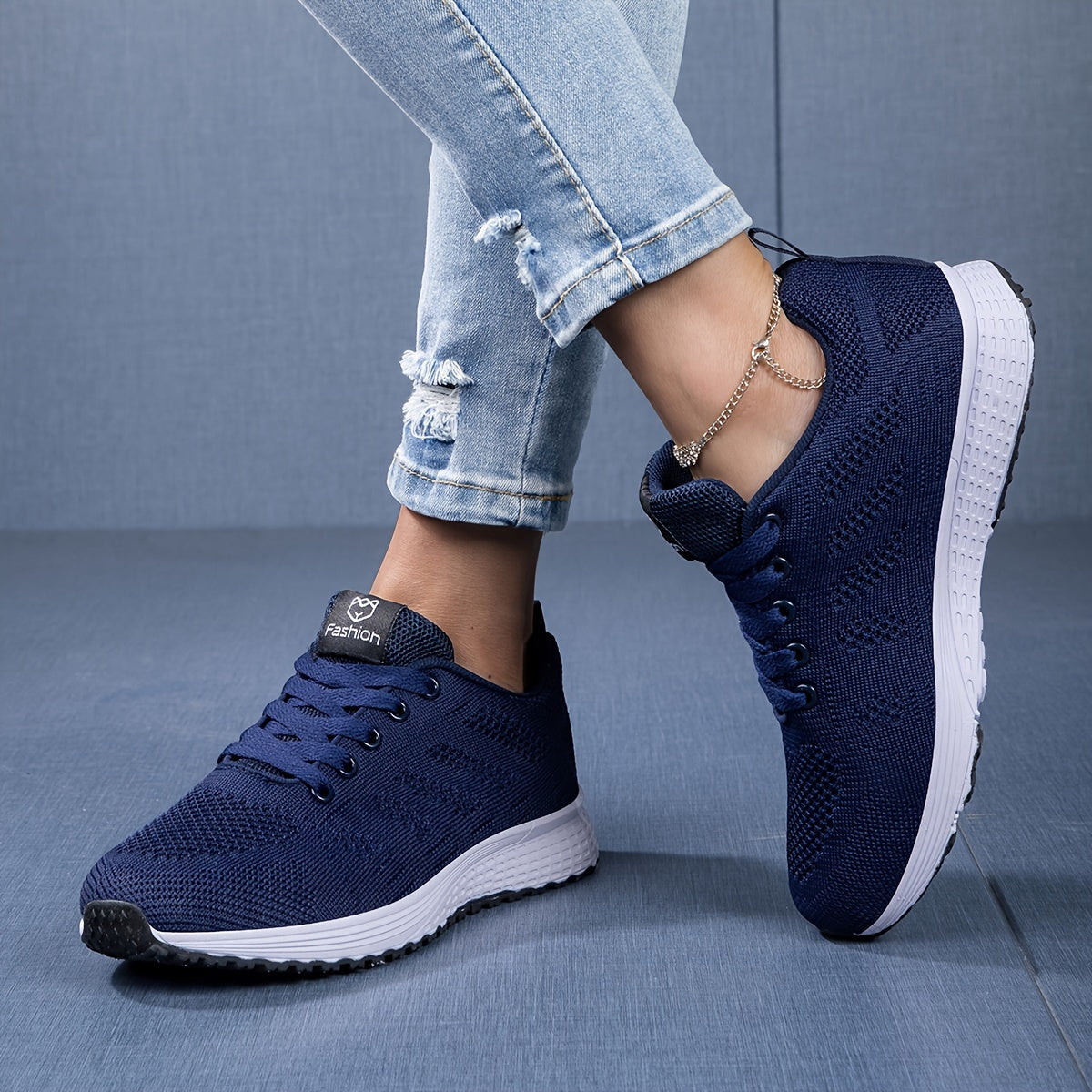 Leichte, atmungsaktive Strick-Sneaker mit gepolsterter Sohle | Ideal für Frühling und Sommer