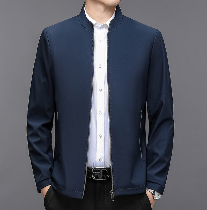 Herren Stehkragen Leichtgewichtjacke mit Seitentaschen | Ideal für Frühling & Herbst