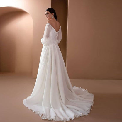 Damen Frühlingskleid in Weiß mit One-Shoulder-Kragen und Schlanker Passform