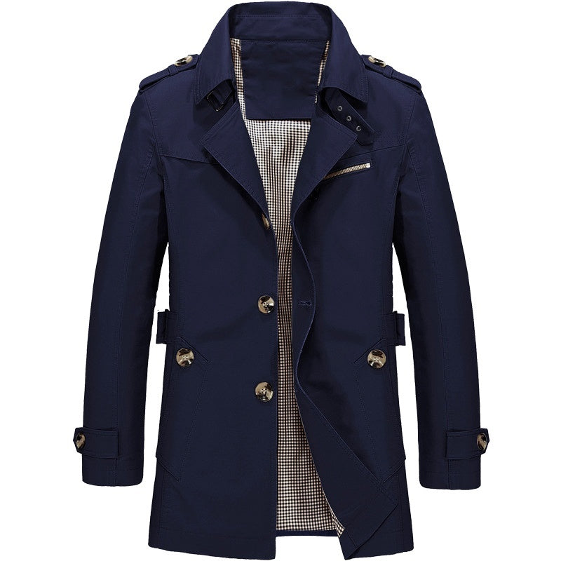 Tommaso - Wasserabweisender langer Windbreaker-Mantel