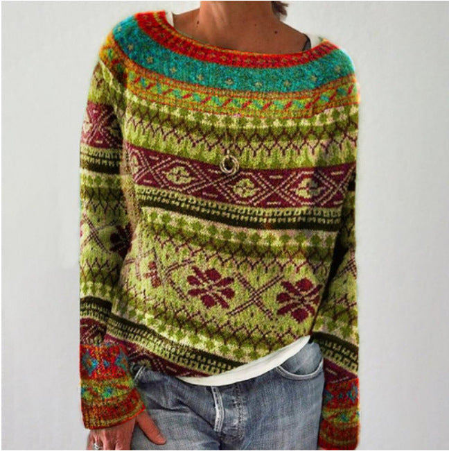 Retro Strickpullover für Damen | Ideal für Herbst & Winter