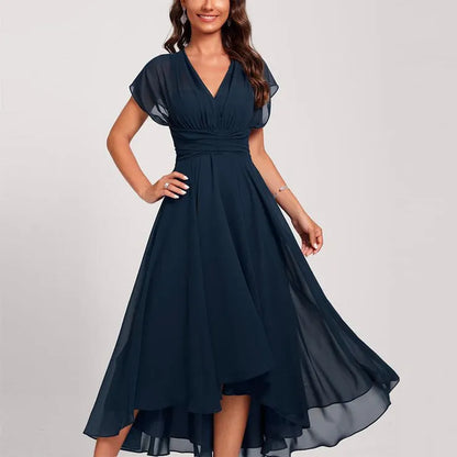 Fließendes Midi-Kleid mit Ärmeln | Ideal für Frühling