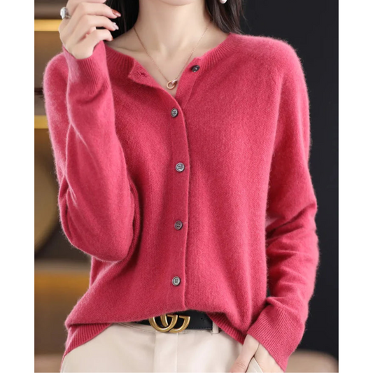 Weiche Strickjacke mit Rundhalsausschnitt | Ideal für Herbst und Winter