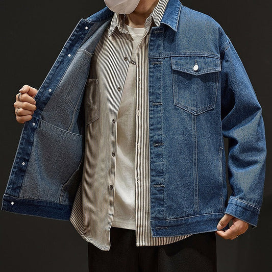Denim Baumwolljacke für Herren - Ideal für Frühling & Herbst