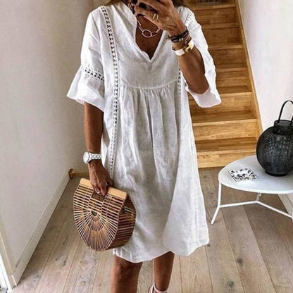 Fließendes Boho-Kleid mit Spitzendetails | Ideal für den Sommer