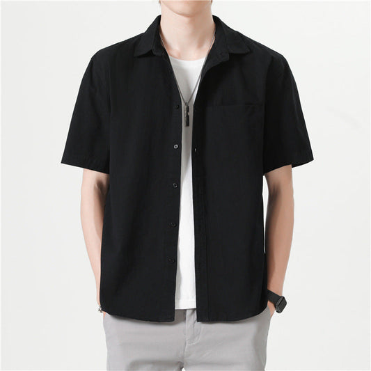 Herren Kurzarm Baumwollhemd Jacke – Ideal für den Sommer