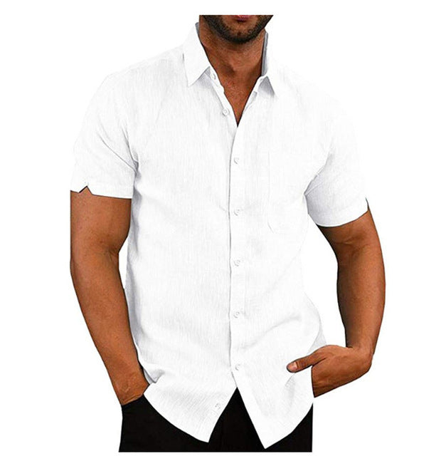 Herren Kurzarm-Shirt Sommer Leichte Baumwolle | ideal für Sommer