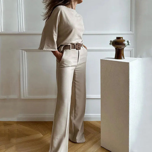Elegantes Top und Hose Set - Ideal für Frühling und Herbst