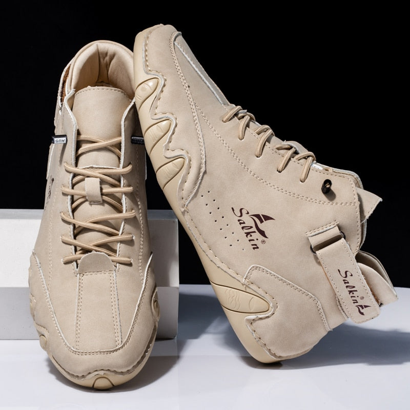 Herren-Orthopädische Lederschuhe mit rutschfester Sohle I Ideal für alle Jahreszeiten
