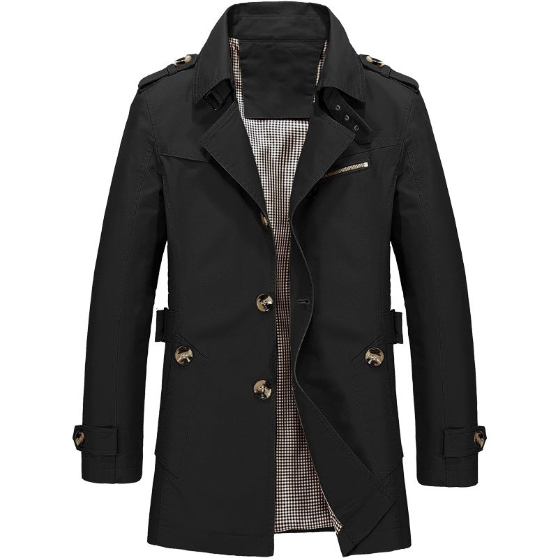 Tommaso - Wasserabweisender langer Windbreaker-Mantel