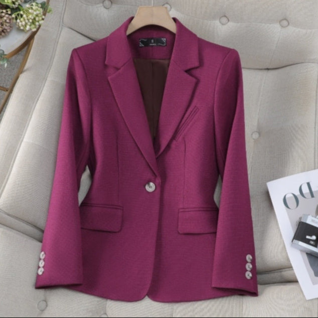 Damen Taillierter Blazer mit langen Ärmeln und Taschen | Ideal für Herbst und Winter