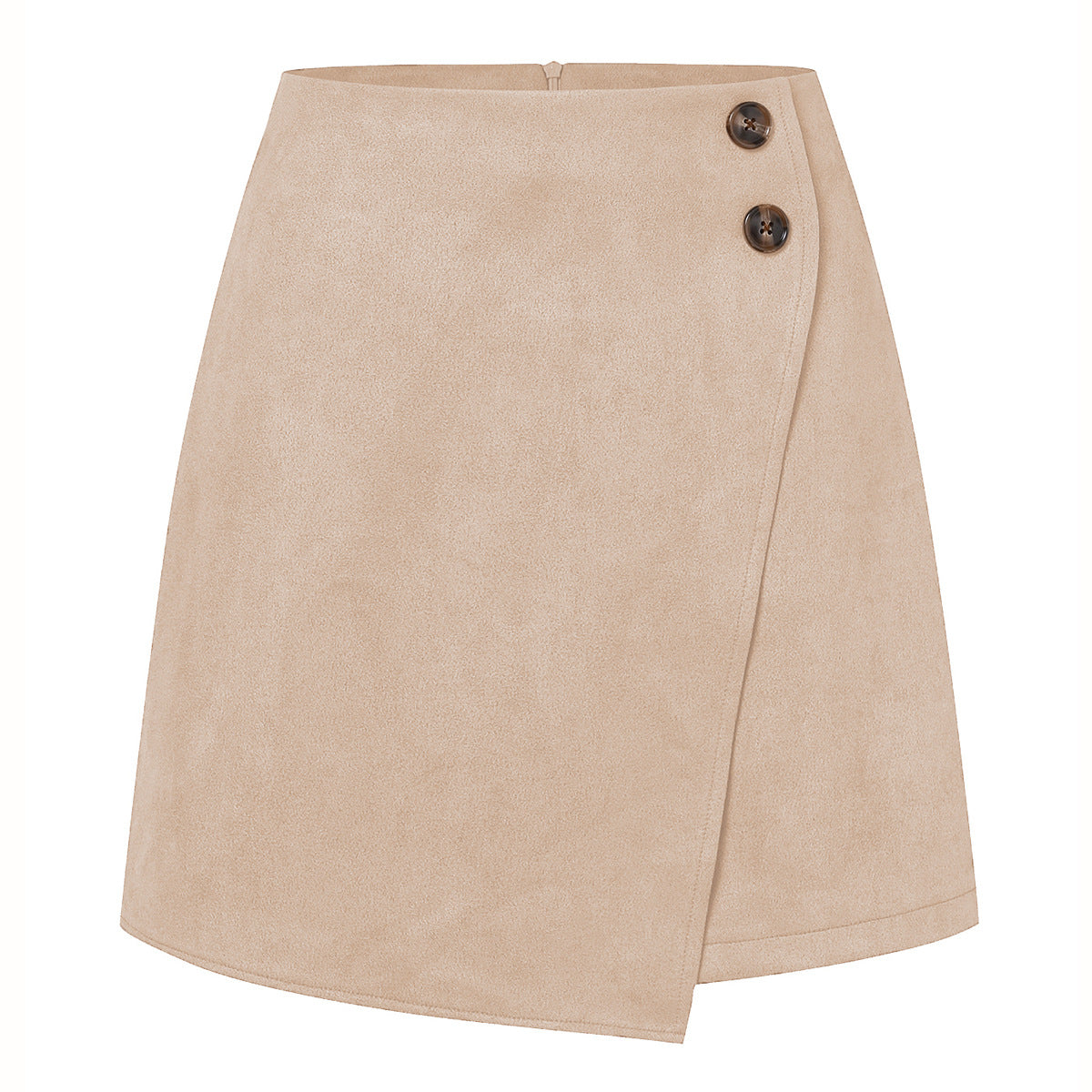 Wildleder-High-Waist-Asymmetrischer Minirock | Ideal für Herbst und Winter