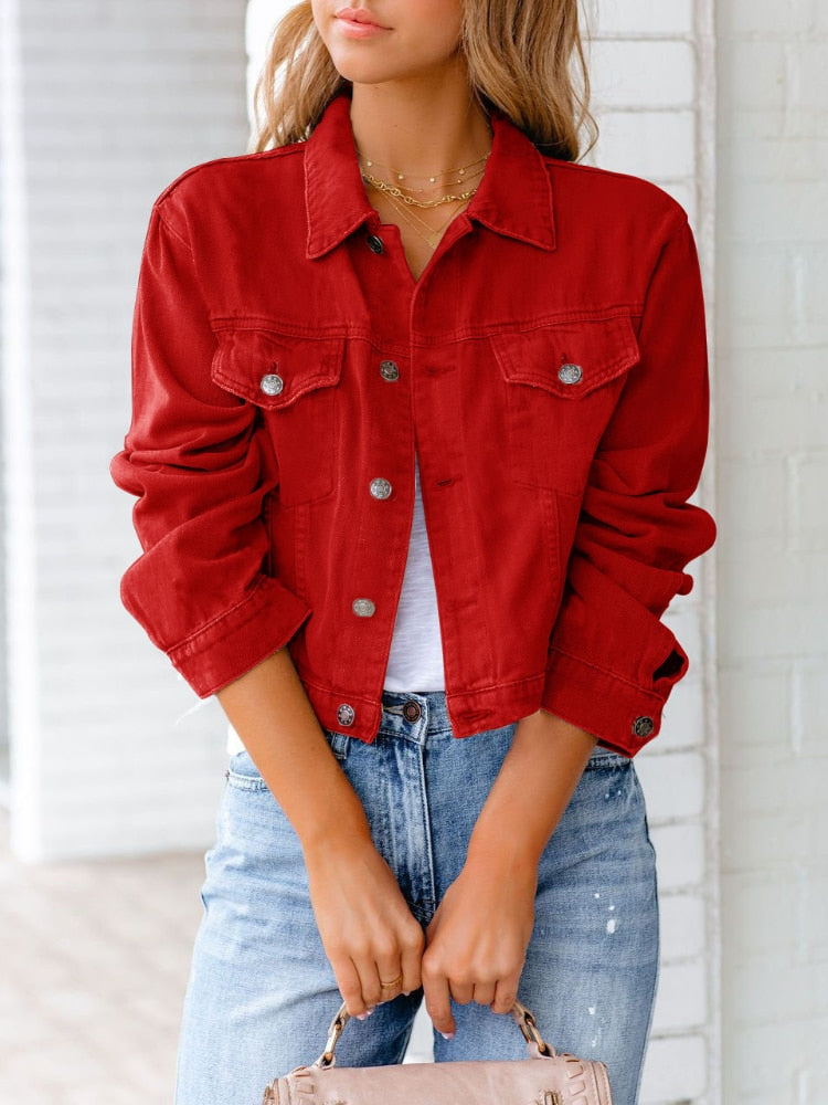 Jeansjacke in lockerer Passform mit Brusttaschen und Knopfleiste | Ideal für Frühjahr/Herbst