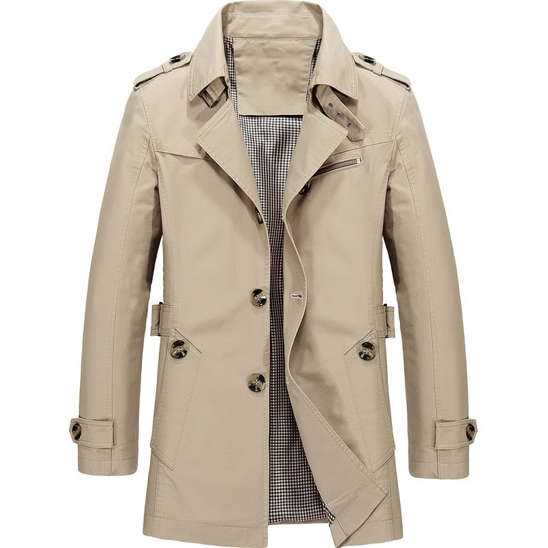 Tommaso - Wasserabweisender langer Windbreaker-Mantel