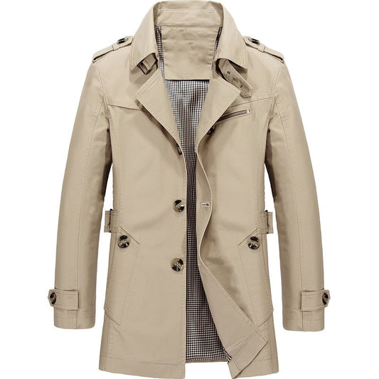 Tommaso - Wasserabweisender langer Windbreaker-Mantel