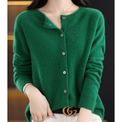 Weiche Strickjacke mit Rundhalsausschnitt | Ideal für Herbst und Winter