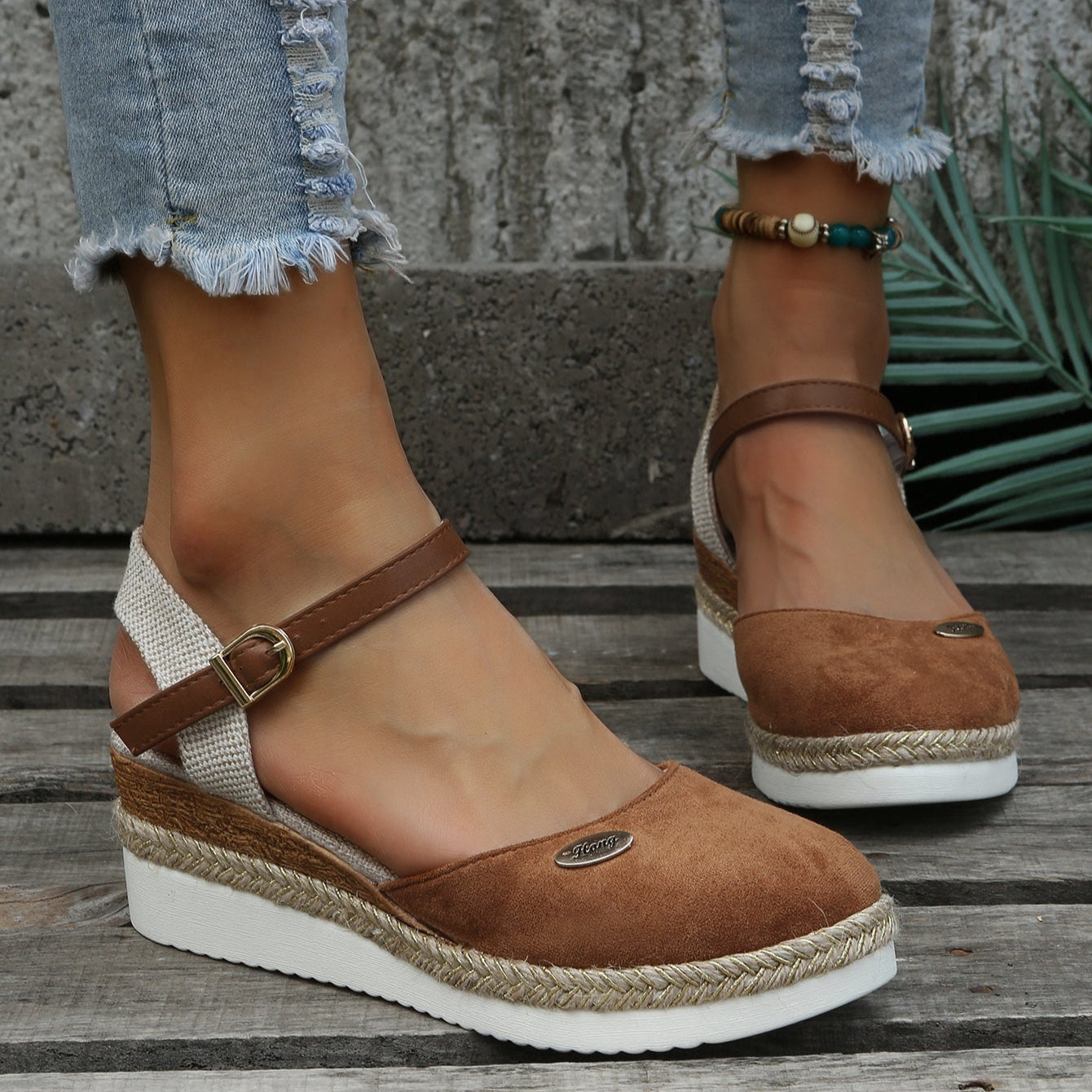 Damen Sommer Espadrilles mit stützender Sohle und atmungsaktivem Obermaterial