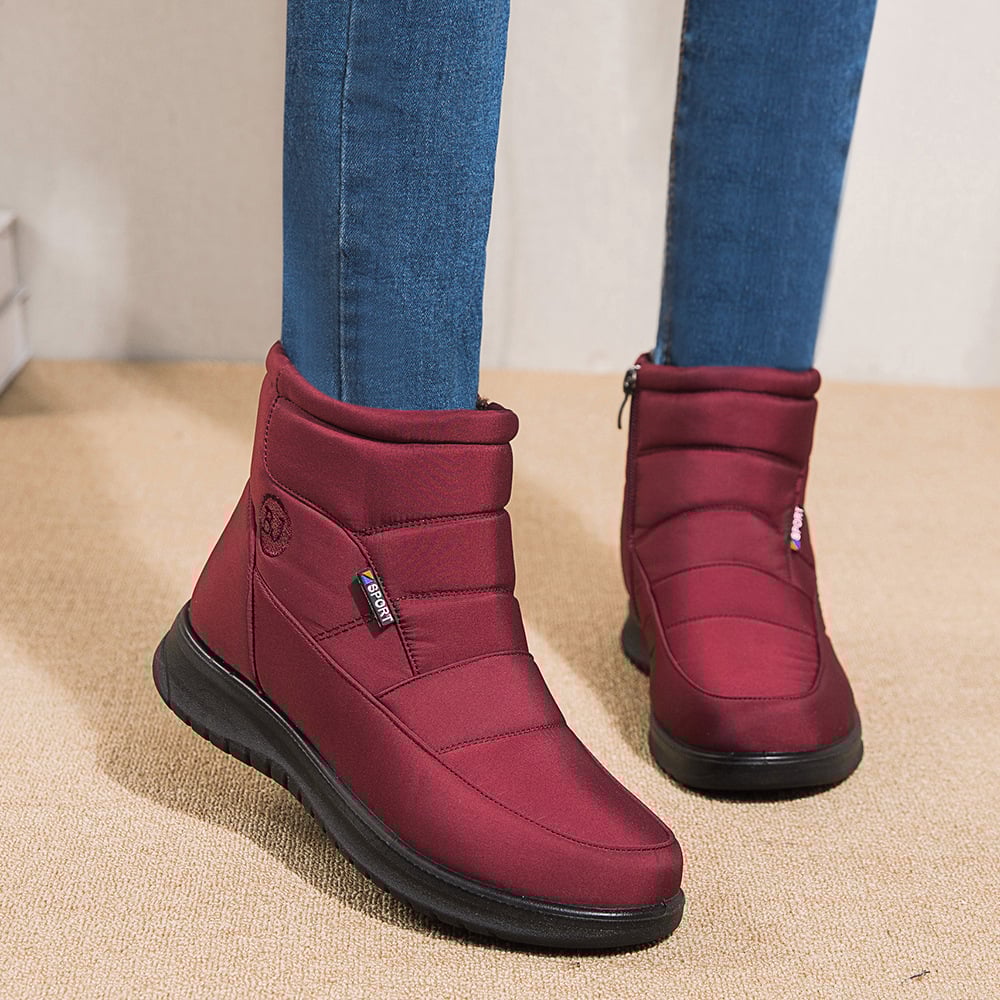 Wasserdichte, rutschfeste Knöchel-Schneestiefel mit warmem Futter | Ideal für den Winter
